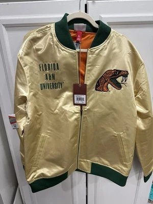 Mitchell and Ness Raro Florida A&M Universidad Satén Chaqueta Hombre’s L Nuevo Foto 1 de 4