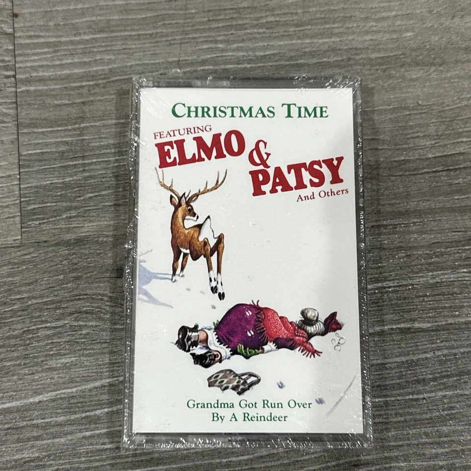 NEW SEALED Vintage Cassette Christmas Time Feat ELMO & PATSY Grandma Got Run Ove - Image 1 of 2