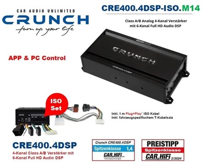 Crunch CRE400.4DSP-ISO.M14 DSP amplificador compatible con Hyundai Santa Fe... - Imagen 1 de 4