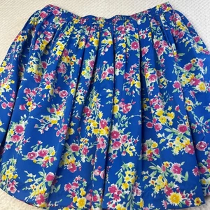 Polo Ralph Lauren Girls Floral Print Skirt Blue Yellow Pink Size L (12-14) - Picture 1 of 7