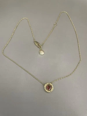 "COLGANTE CADENA 16-18"" MICHAEL KORS DORADO CRISTALES ROJOS Y BLANCOS CLAROS" Foto 1 de 4