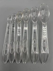 Pampered Chef Measuring Spoon Set Of Six Nesting Spoons 1/8 - 1 Tbsp Stack 2308 - Picture 1 of 8