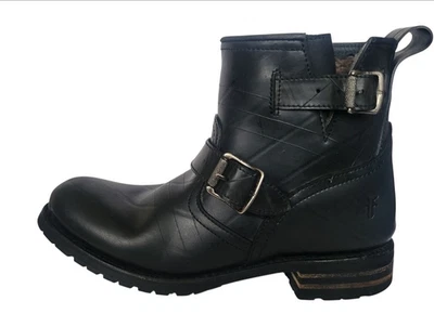 FRYE Rain 女式靴子 SHEARLING FUR 有衬里黑色橡胶西班牙制造,尺寸 US 9 M — 第 1/4 张图片