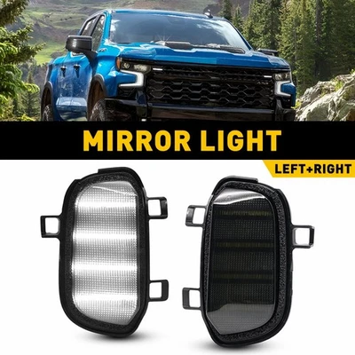 Luz de espejo blanca ahumada EXXI 2019-2022 Chevrolet Silverado 1500 Auxito Foto 1 de 4