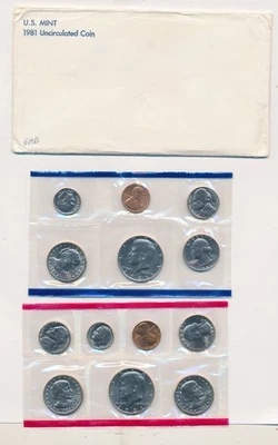 Juego de monedas sin circular 1981 Estados Unidos como nuevo P D S Foto 1 de 2