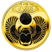 2019 TIGER ONYX Egyptian Scarabaeus $1 Silver Proof Coin Niue
