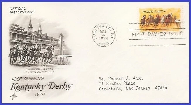 USA4 #1528 ADDR ARTCRAFT FDC   Horse Racing - Image 1 of 1