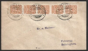 Finland 2p orange strip of on 5 on 1919 cover - Picture 1 of 2