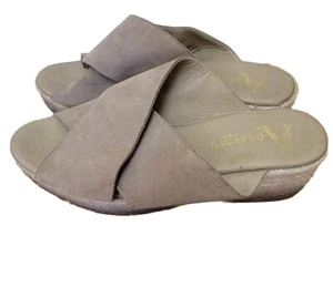 Paseart Leather Platform Sandals Size 40 9.5- 10 US Women's Tan Ombre Slip On - Picture 1 of 6
