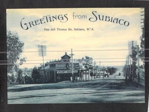 C1208 Australia WA Subiaco Hay & Thomas St from early photo postcard - Bild 1 von 2