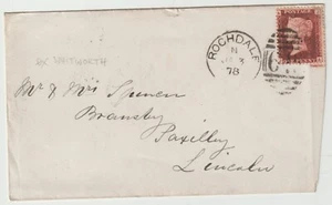 1878 ROCHDALE DUPLEX EX WHITWORTH TO SPENCER SAXILBY LINCOLN TENDER TPO RAILWAY - Picture 1 of 2