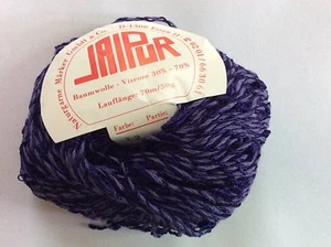 Jaipur #12 Purple Twist & Slub Yarn -Cotton Viscose 50gr 77yds Naturgarne Marker - Picture 1 of 6