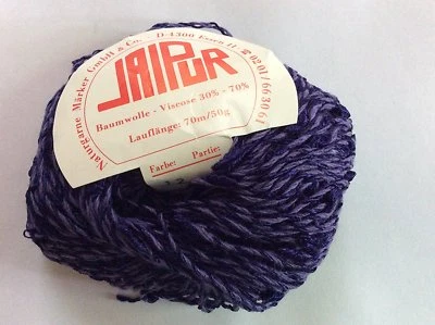 Jaipur #12 Purple Twist & Slub Yarn -Cotton Viscose 50gr 77yds Naturgarne Marker - Image 1 of 4