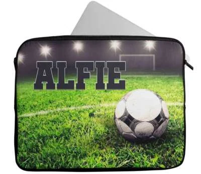 Personalised Any Name Football Design Laptop Case Sleeve Tablet Bag 366 - Image 1 of 4
