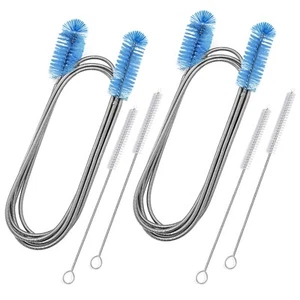 Flexible Drain Brush, 73 Inch Long Double Ended Hose Pipe Cleaners and 4 Pack... - Picture 1 of 7