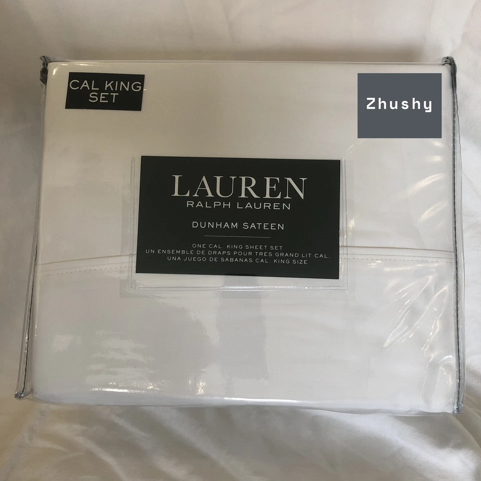 Sheet Set Ralph Lauren Cal King White 300tc 100 Cotton Sateen
