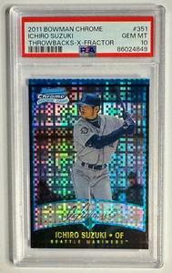 2011 Bowman Chrome Throwbacks X-Fractor Ichiro Suzuki English #/25 PSA 10 POP 1! - Bild 1 von 3