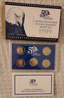 1999 S US Mint 50 State Quarters Proof Set - 5 Coins, Original Packaging, Sealed