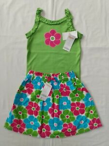 NWT Gymboree Ice Cream Sweetie Green Tank Top and Floral Skirt Sz 5