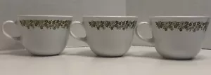 Lot Of 3 - Vintage Corelle Spring Blossom Crazy Daisy Green Cups Tea Coffee - Picture 1 of 5