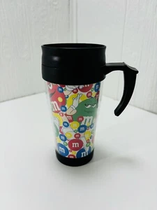 Mars M&M’s Black Colorful Reusable Thermo Coffee Mug Travel Mug - Picture 1 of 9