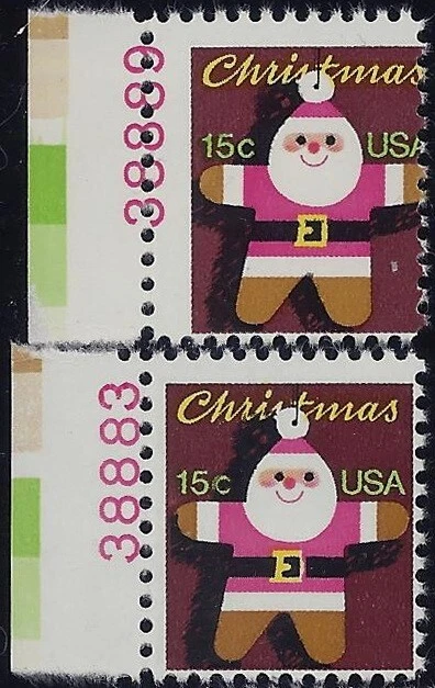 1800 - 15c Margin Misperf Error / EFO "Santa" Mint NH - Image 1 of 1