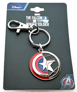 Marvel Comics Captain America Winter Soldat Schild Metall Schlüsselanhänger neu neu neu aus altem Lagerbestand neuwertig in Verpackung - Bild 1 von 3