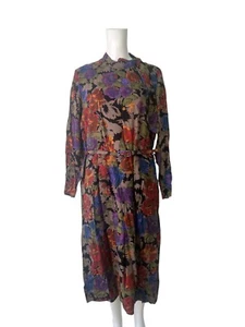 Vestido Philip Dale Vintage Lana Talla 18 Mujer Floral Cinturón NUEVO EU46 PRECIO DE VENTA SUGERIDO POR EL FABRICANTE 72 £ - Imagen 1 de 12