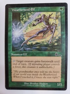 MTG Magic The Gathering Card Weatherseed elf Summon Elf Green Urza's Legacy 1999 - Picture 1 of 2