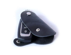 Car&Door Key Case Soft Leather Handmade for Men Women, black - Picture 1 of 12