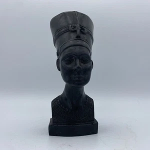 Vintage alte Ägypten Königin Nofretete Büste handgeschnitzt polierter Stein 5,75 Zoll - Bild 1 von 9