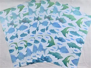 25 10x13 DesignerMarine Fish Poly Mailers Shipping Envelope Boutique Bags - Picture 1 of 5
