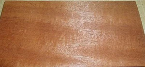 Sapele Mahogany Figured Ribbon wood veneer 4" x 8" raw with no backing 1/42" - Picture 1 of 2