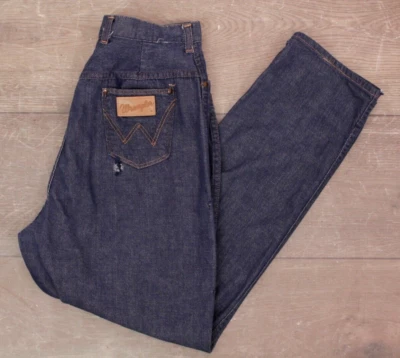 Pantalones de mezclilla Wrangler Misses azul oscuro años 60 de colección para mujer talla 29" años 60 cintura alta Foto 1 de 4