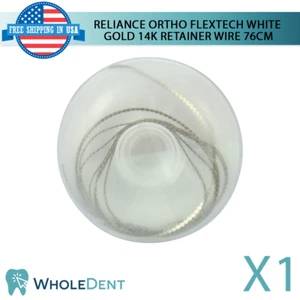 Alambre retenedor lingual de ortodoncia Flextech oro blanco 14K 76 cm - Imagen 1 de 4