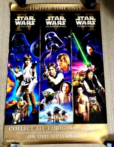 STAR WARS Trilogy DVD Release Poster 27x34 Empire Strikes Back 2006 Lucas Films - Picture 1 of 8