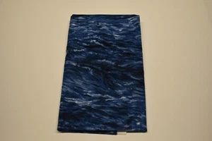 100% Cotton fabric FAT QUARTER water sea ocean waves BLUE medocino P&B TEXTILES - Picture 1 of 3