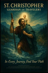 St. Christopher Guardian Of Travelers Poster - Picture 1 of 19