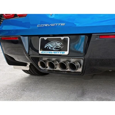 Placa de llenado de escape para Chevy Corvette Z51 14-19 [perforada|se adapta a escape OEM] Foto 1 de 4