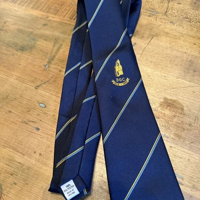 Vintage Ballybunion Ireland Golf Club Members Only Neck Tie Navy 56” 3.5” - Image 1 of 4
