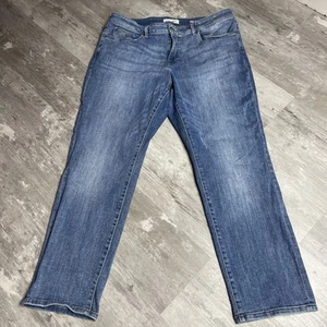 Warp + Weft Jeans Womens 16/33 Blue ICN Wide Leg Distressed Preppy Z-289 - Picture 1 of 6