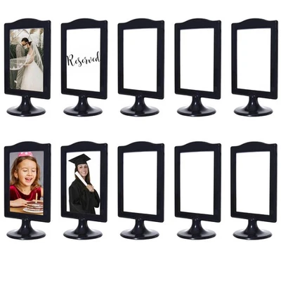 10 Pack Double Sided Standing Picture Frame 4x6 Plastic Photo Frame Bulk Whit... - Image 1 of 4