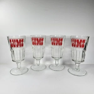 Vintage Lums Familie Restaurant Gläser 8,5" Eisbecher Bierkrug 4er Set - Bild 1 von 14