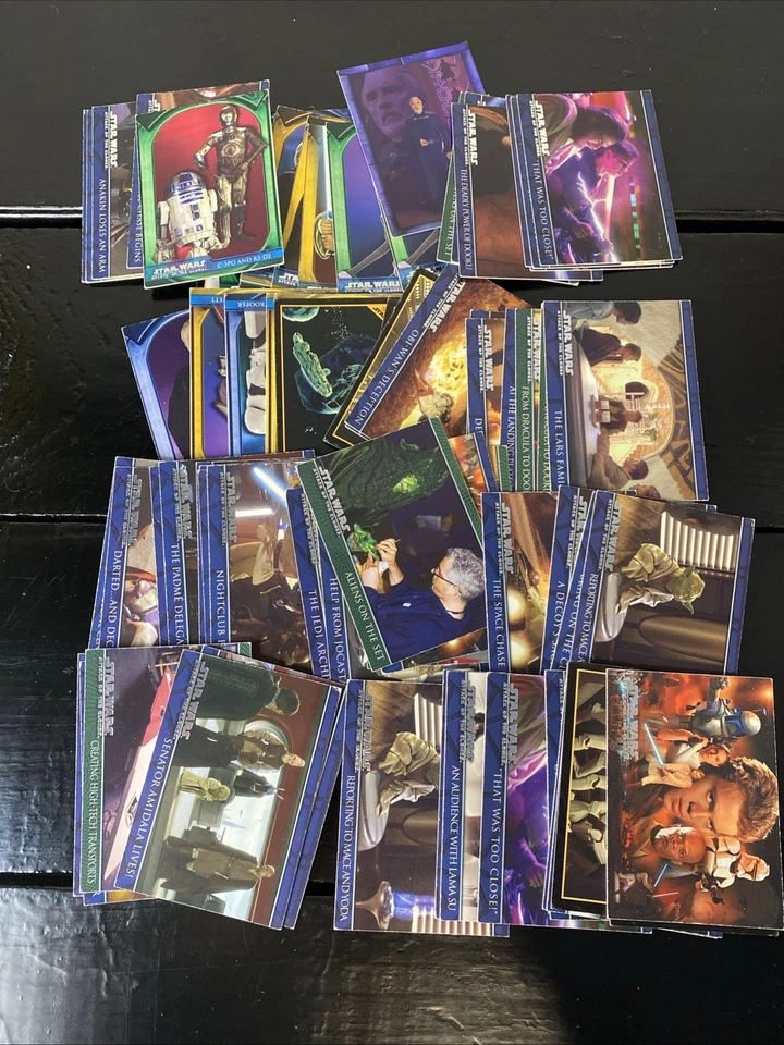 ¡Lote de 163 cartas de Star Wars! Holos, refractores y muchos más casi como nuevos 🔥 Foto 1 de 1