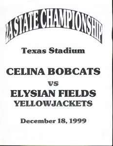 1999 2A Celina vs Elysian Fields Championship Program - Bild 1 von 1