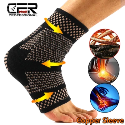CFR Kupfer Sprunggelenkbandage Knöchelbandage Fußbandage Kompression Sport Fussball