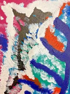 Abstract Original Art One of a Kind Work Caroline Grace Studio 5x7x1 - B2024F1 - Picture 1 of 4