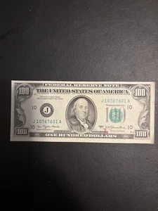 Small Face $100 bill (One Hundred Dollar Bill) - Series 1977 - Picture 1 of 2