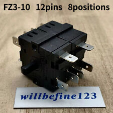 1pc FZ31-10 HUA Li Lai 12 pins 8 positions Double layer Rotary selector switch