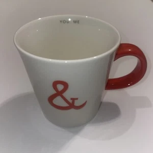 Starbucks 2013 You & Me Red White Coffee Mug Cup 12 Ounce - Picture 1 of 4